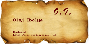 Olaj Ibolya névjegykártya